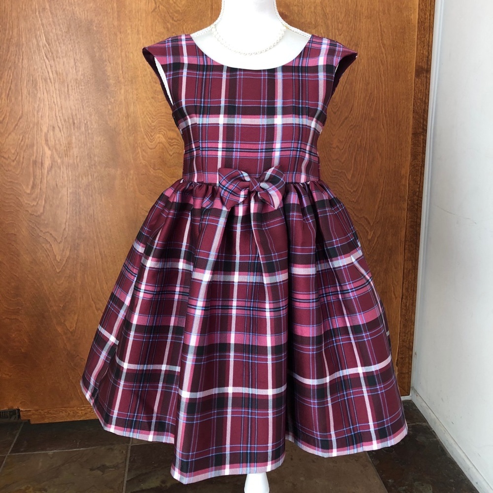 Laura Ashley Burgundy Plaid dress